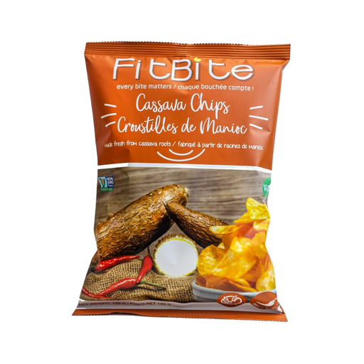 [472926] FITBITE SPICY CASSAVA CHIPS 100G