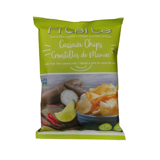 [472928] FITBITE CHILI LIME CASSAVA CHIPS 100G