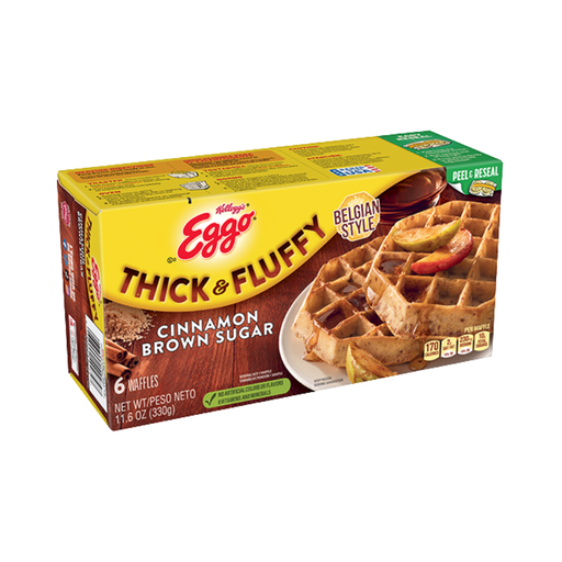 [473927] KELLOGG'S EGGO THICK & FLUFFY CINNAMON BROWN SUGAR WAFFLES 330G - 06410014194