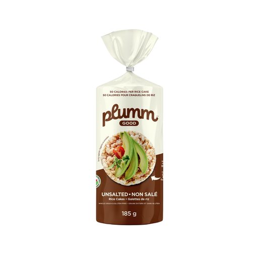 [478747] PLUMM GOOD UNSALTED RICE CAKES 185G