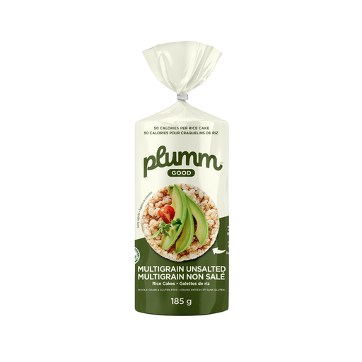 [478748] PLUMM GOOD MULTIGRAIN SALTED RICE CAKES 185G