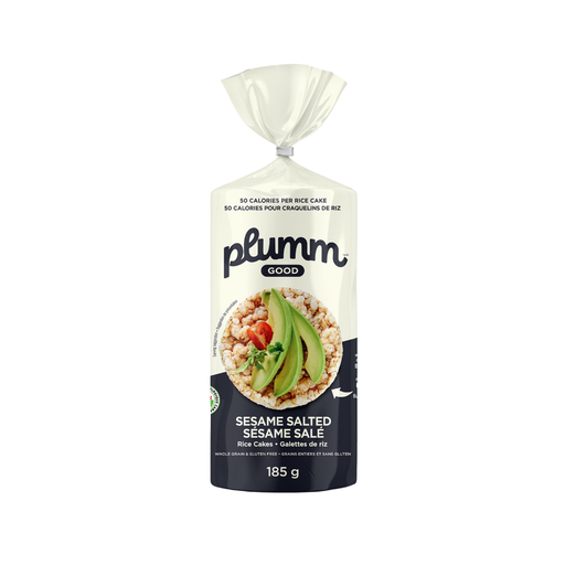 [478749] PLUMM GOOD SESAME SALTED RICE CAKES 185G