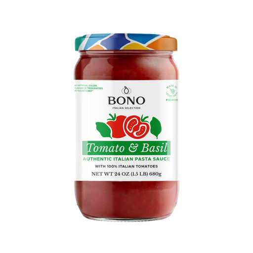 [479467] BONO TOMATO & BASIL SAUCE 24OZ