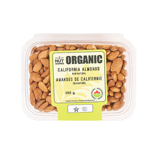 [480268] NUT WORKS  ORGANIC RAW ALMONDS 350G