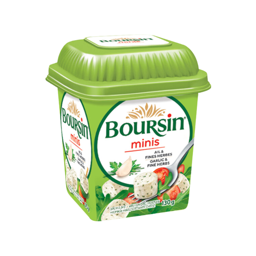 [483084] BOURSIN  MINI GARLIC AND FINE HERBS CHEESE 130G