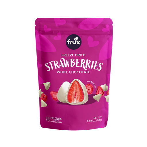 [483584] FRUX WHITE CHOCOLATE FREEZE DRIED STRAWBERRIES 80G