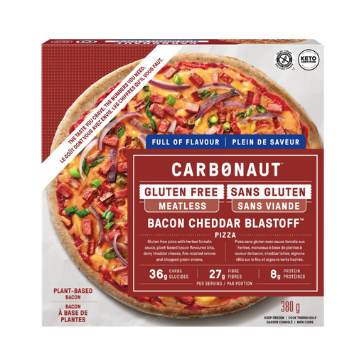 [484609] Carbonaut Gluten Free Bacon Cheddar Pizza 380G