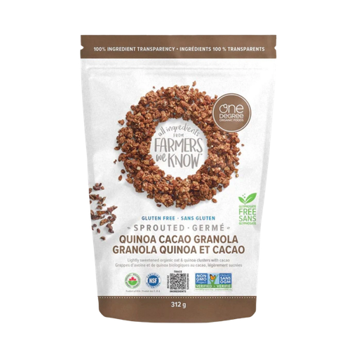 [484622] One Degree Sprouted Oat Quinoa Cacao Granola 312G