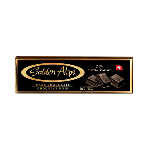 [484640] GOLDEN ALPS 74% DARK CHOCOLATE 300G