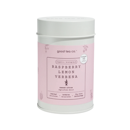 [485272] Good Tea Co. Organic Raspberry Lemon Verbana Loose Leaf Tea Tin 75G