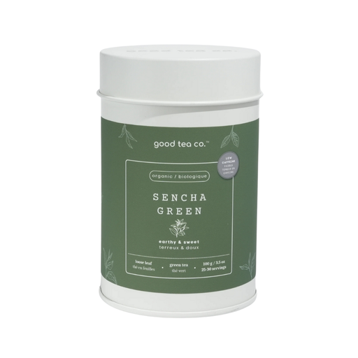 [485281] GOOD TEA CO. ORGANIC SENCHA GREEN LOOSE LEAF TEA TIN 100G