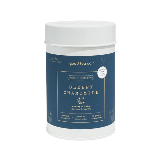 [485284] GOOD TEA CO. ORGANIC SLEEPY CHAMOMILE LOOSE LEAF TEA TIN 50G