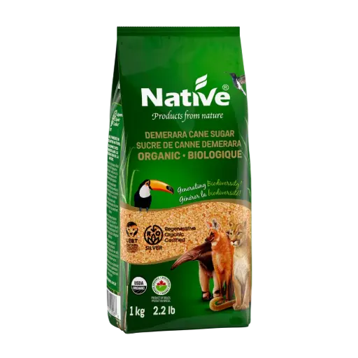 [485826] Native Organics Organic Demerara Cane Sugar 1Kg