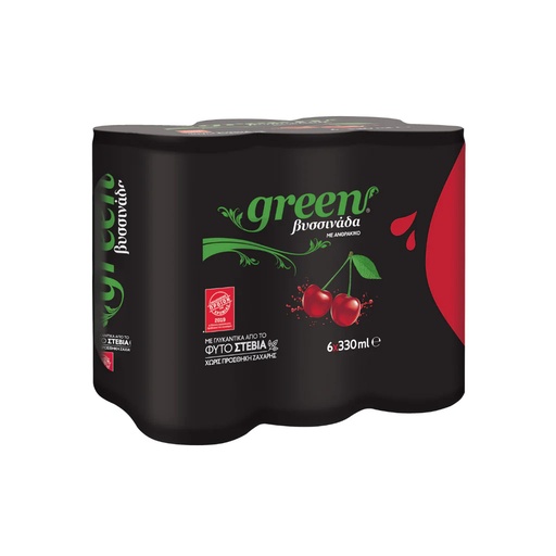 [485896] Green Sour Cherry with Stevia - 6 pack - 520654200770