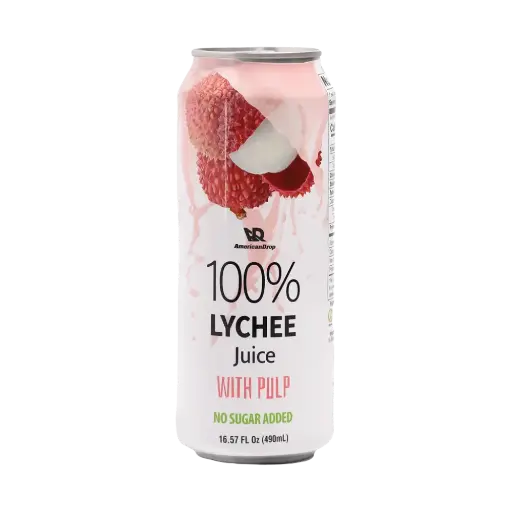 American Drop Lychee 100% Juice With Pulp 490Ml