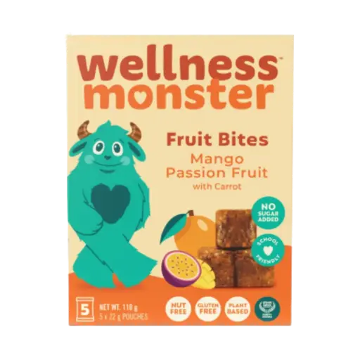 Wellness Monsters Mango Passion Fruit Fruit Bites 5Pk