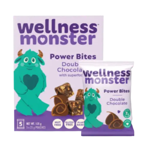 Wellness Monsters Double Chocolate Power Bites 5Pk