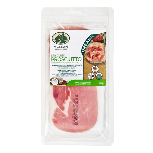 Mclean Organic Sliced Prosciutto 85G