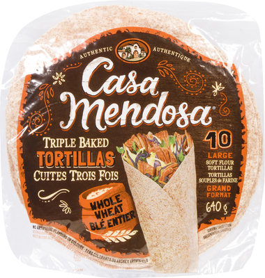 [183052] Casa Mendoza Casa Mendoza Whole Wheat Tortilla 10" 64g