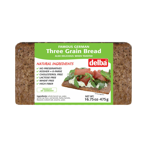 [484658] Delba 3 Grain Bread 475G