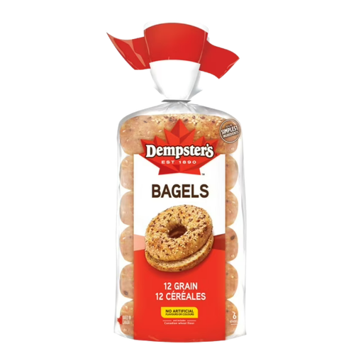 [66071] Dempster's 12 Grain Bagels 510g
