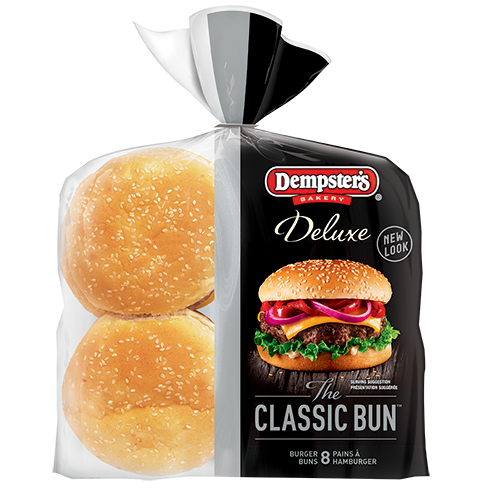 [65854] Dempster's Deluxe White Hamburger Buns 308g
