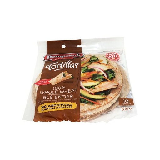 [65932] Dempster's Whole Wheat Tortilla 10"