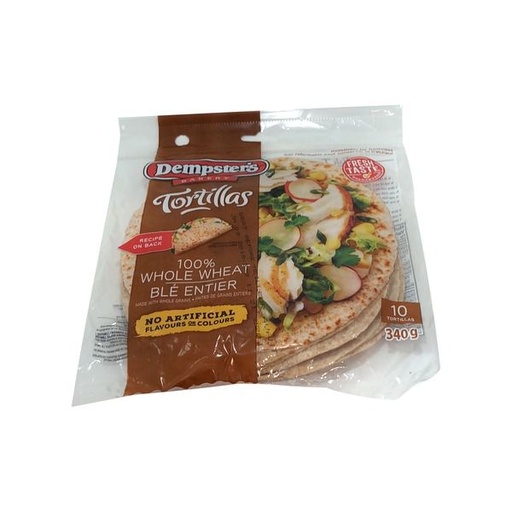 [65856] Dempster's Whole Wheat Tortillas 7" 340G