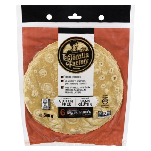 [65997] La Tortilla Factory Smart Gluten Free Wraps 396G