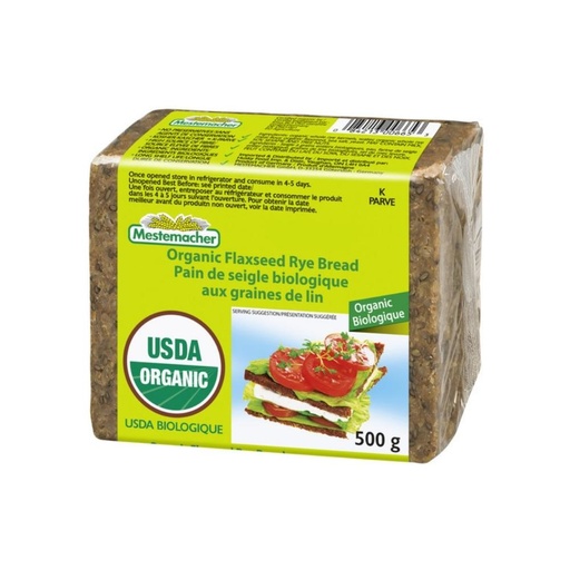 [99742] Mestemacher Organic Flaxseed Bread 500g