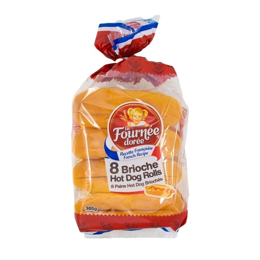 [192755] La Fournee Brioche Hotdog Buns 385G