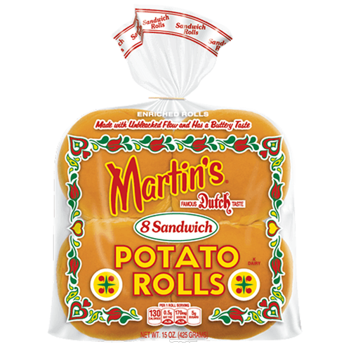 [128396] Martins Sliced Potato Roll 8Pk
