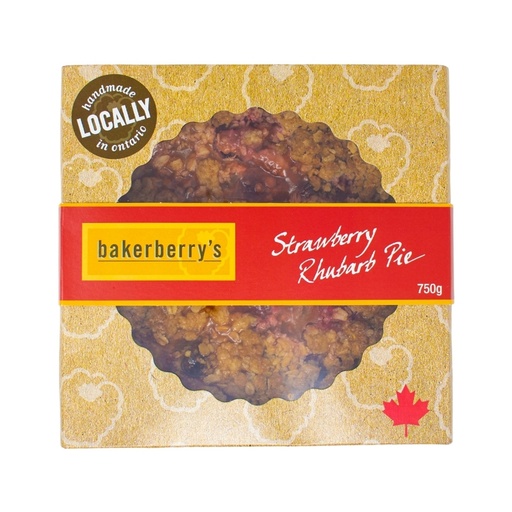 Bakerberry's Strawberry Rhubarb Pie 7"