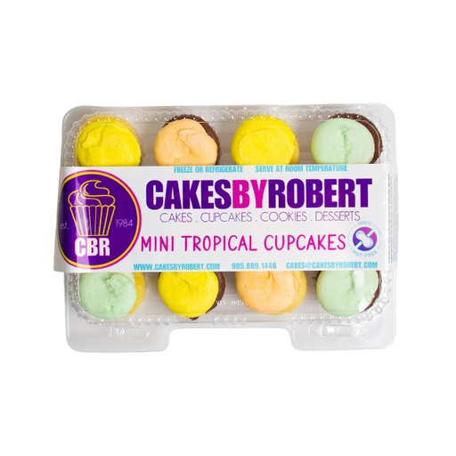 [312540] Cakes By Robert Mini Tropical Cupcakes 12Pk