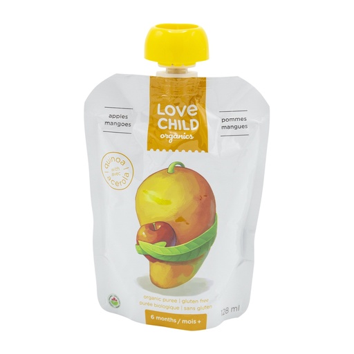 [46107] Love Child Organics Apples & Mangoes 128Ml