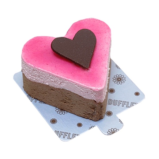 [64185] Dufflet Chocolate Raspberry Heart Mini 1ea