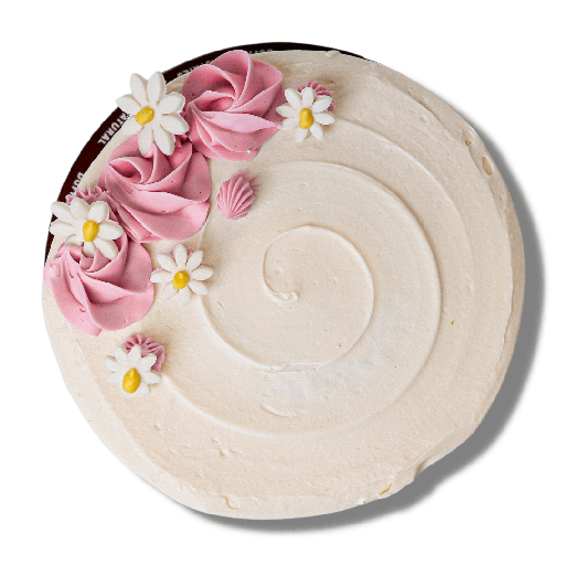 [427562] Dufflet Vanilla Daisy Mousse Cake 6"