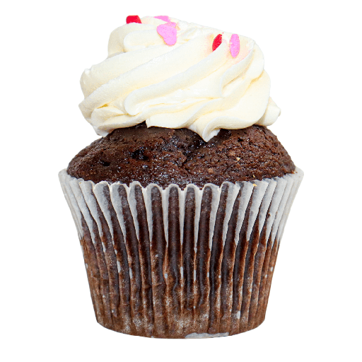 [106071] Phipps Chocolate Heart Cupcake 1ea