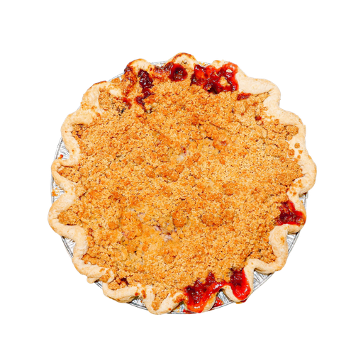 [96120] Phipps Straw Rhubarb Crumble Pie 8"