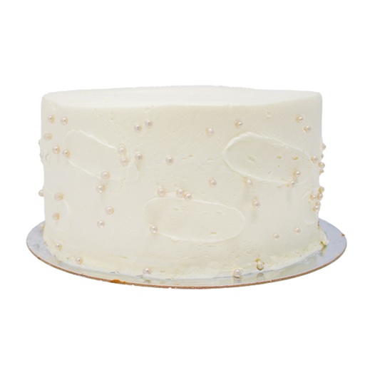 [64830] Phipps White Pearl Cake Medium 8"