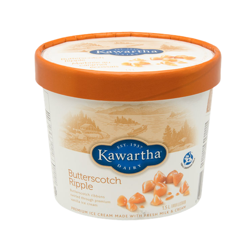 [45936] Kawartha Butterscotch Ripple Premium Ice Cream 1.5L