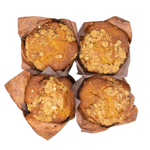 [370708] Pusateri's Apple Crumble Muffins 4Pk 1ea