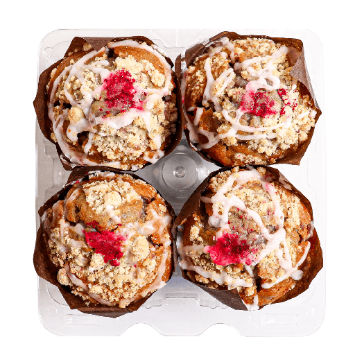 [427672] Pusateri's Lemon Raspberry Muffin 4pc