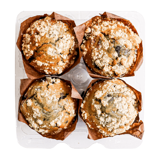 [427670] Pusateri's Wild Blueberry Crumble Muffin 4pc