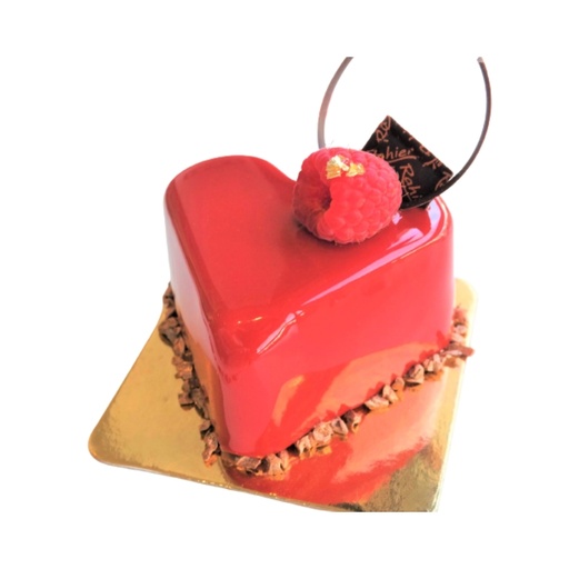 [65560] Rahier Chocolate Raspberry Heart Mini Cake 1ea
