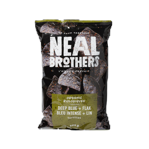 [46345] Neal Brothers Organic Deep Blue & Flax Seeds Tortillas Chips 300G