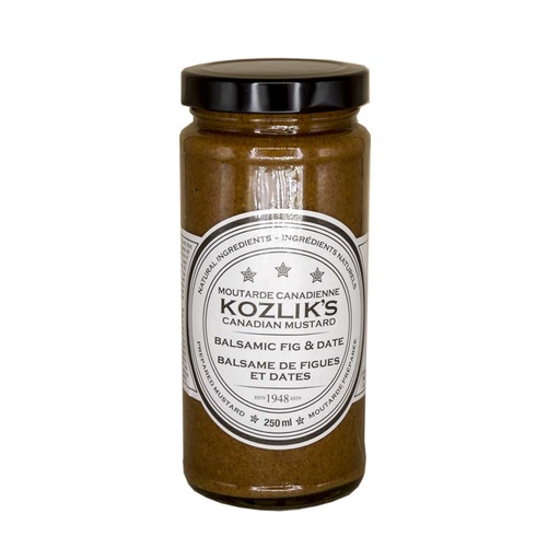 [48213] Kozlik's Canadian Mustard Balsamic Fig & Dates 250Ml