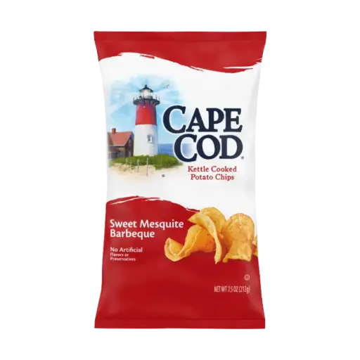 [49222] Cape Cod Kettle Cooked Potato Chips Sweet Mesquite Bbq 212G