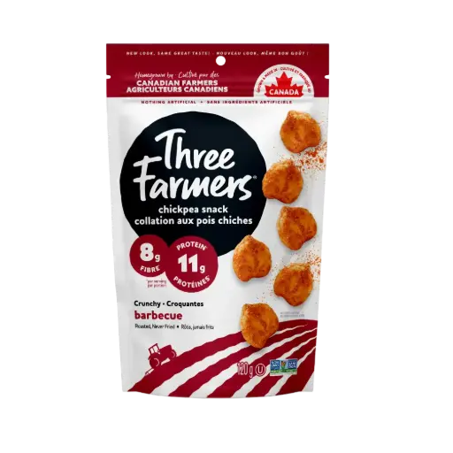 [50166] Three Farmers  Barbecue Roasted Chickpeas 120G
