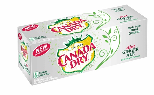 [50555] Canada Dry Diet Ginger Ale 12 X 355Ml